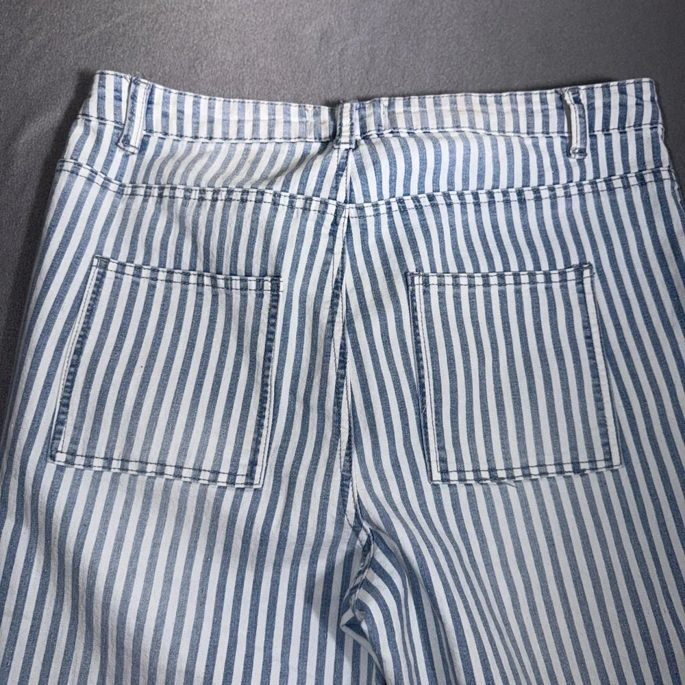 Blank Paige Medium Striped Flare Jeans Retro Boho Coastal Cowgirl Festival